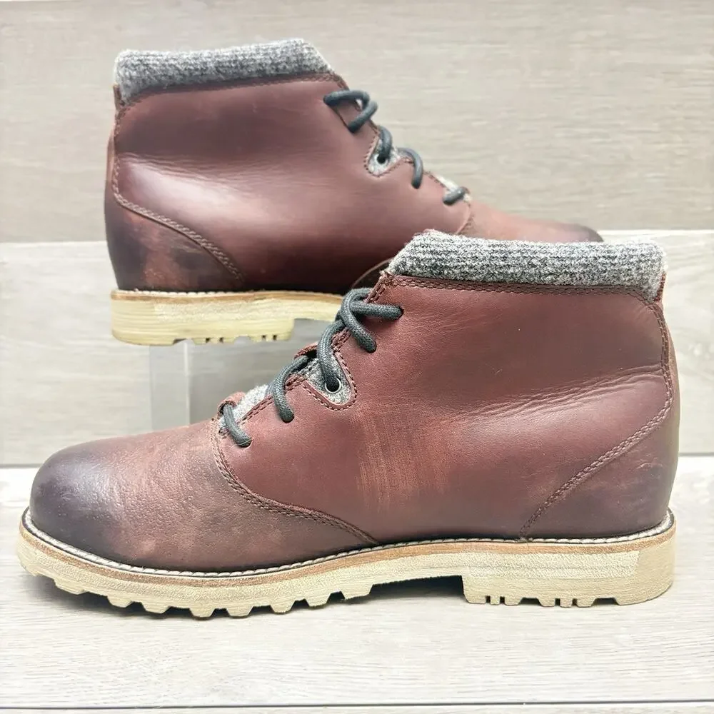 Keen Slater Boots Brown Red Leather Waterproof Boots 1017397 Men’s Size 9.5M